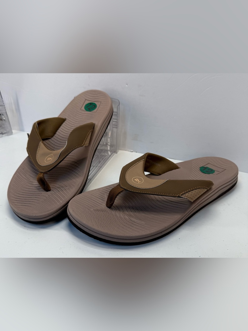 NWT Men's Dakine Brown Flip Flop Sandals - Comfortable Everyday Thong size 12